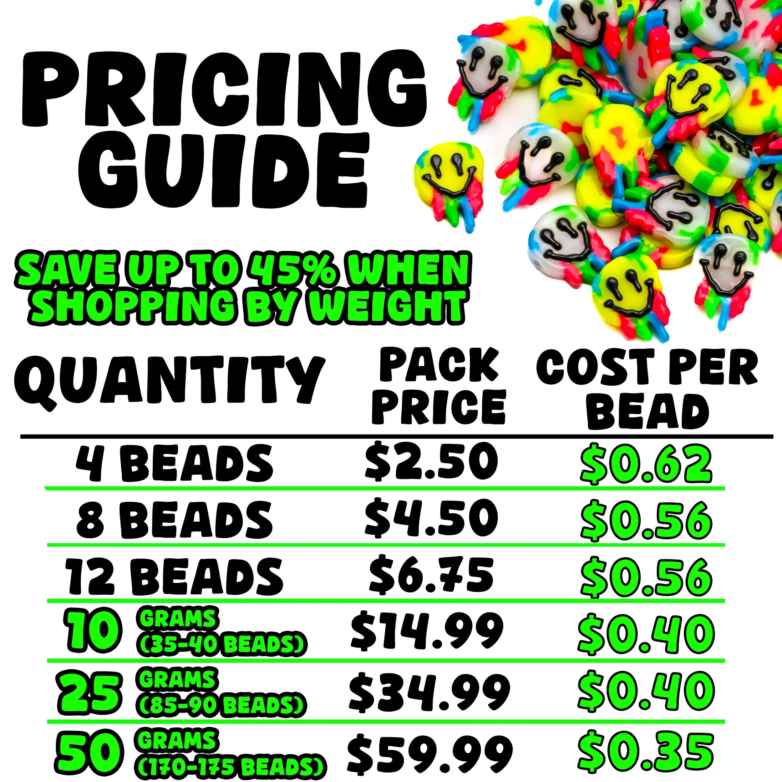 Furby Inspired Face Beads — Bass Head Beads